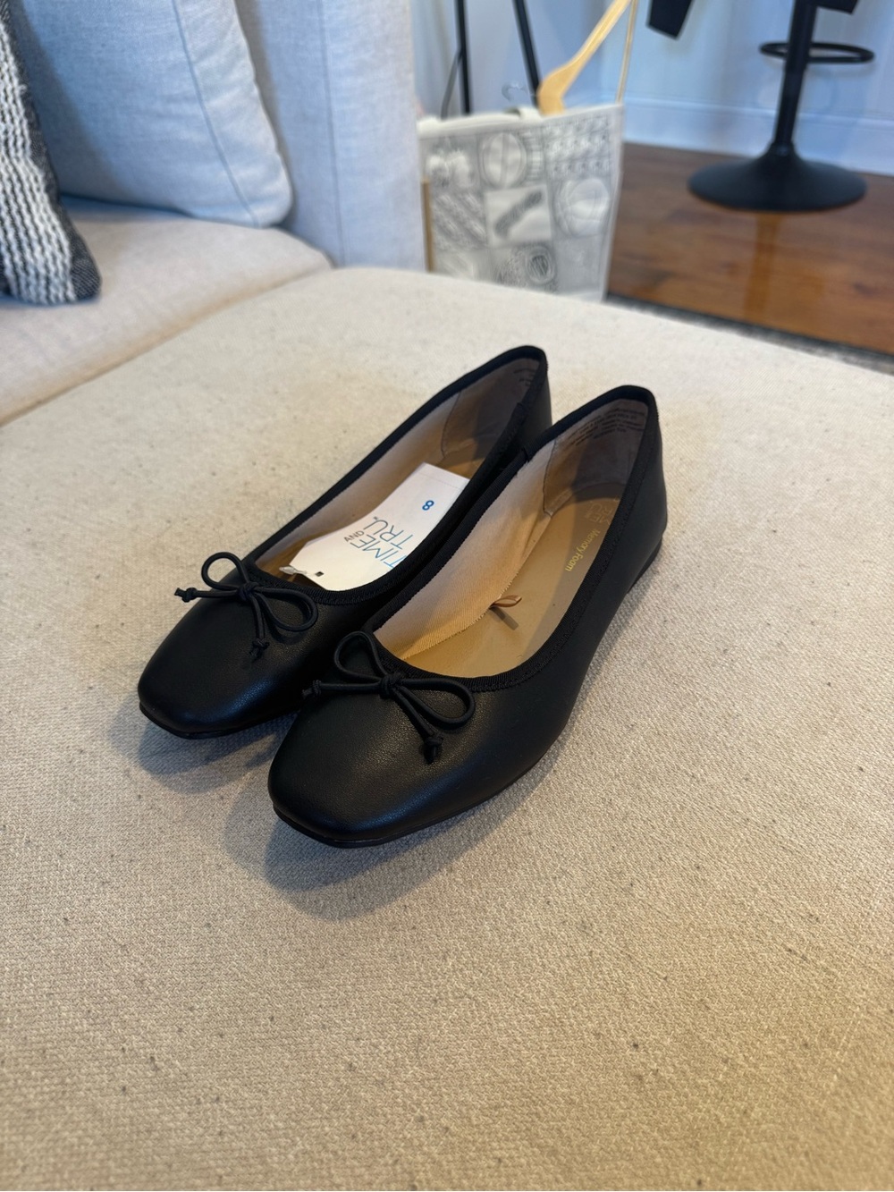 Time And Tru Ballet Flats, Black, Women’s Size 8 US NWT
